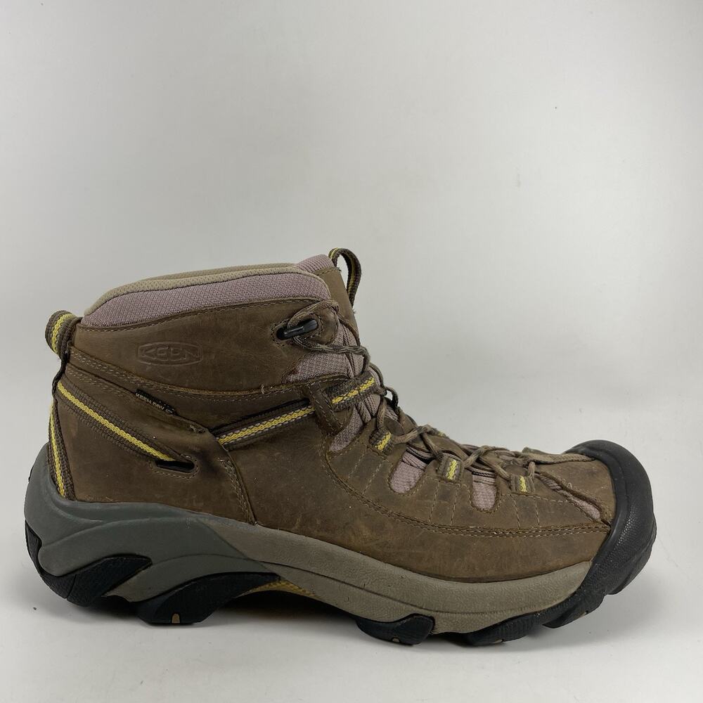 Keen Targhee II Mid Waterproof Hiking Boots Womens Size 12 Brown Leather Trail